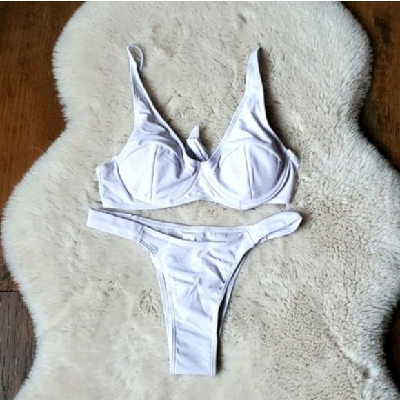 New Underwire Top with High Cut Legs Bikini Set Swimsuit Size XL - Picture 5 of 8